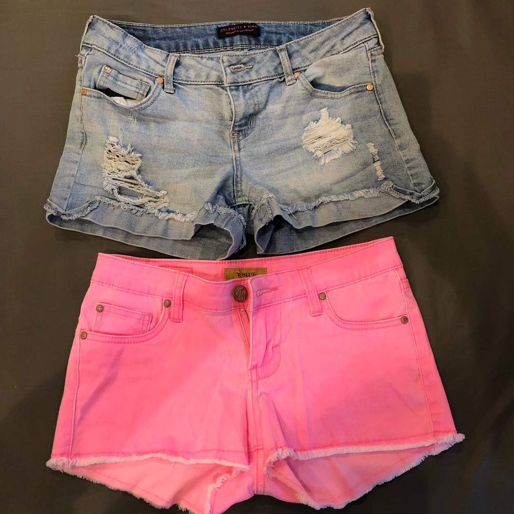 Two Pairs Vintage Style Jean Shorts Size 3 EUC